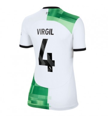 Liverpool Virgil van Dijk #4 Segunda Equipación Mujer 2023-24 Manga Corta